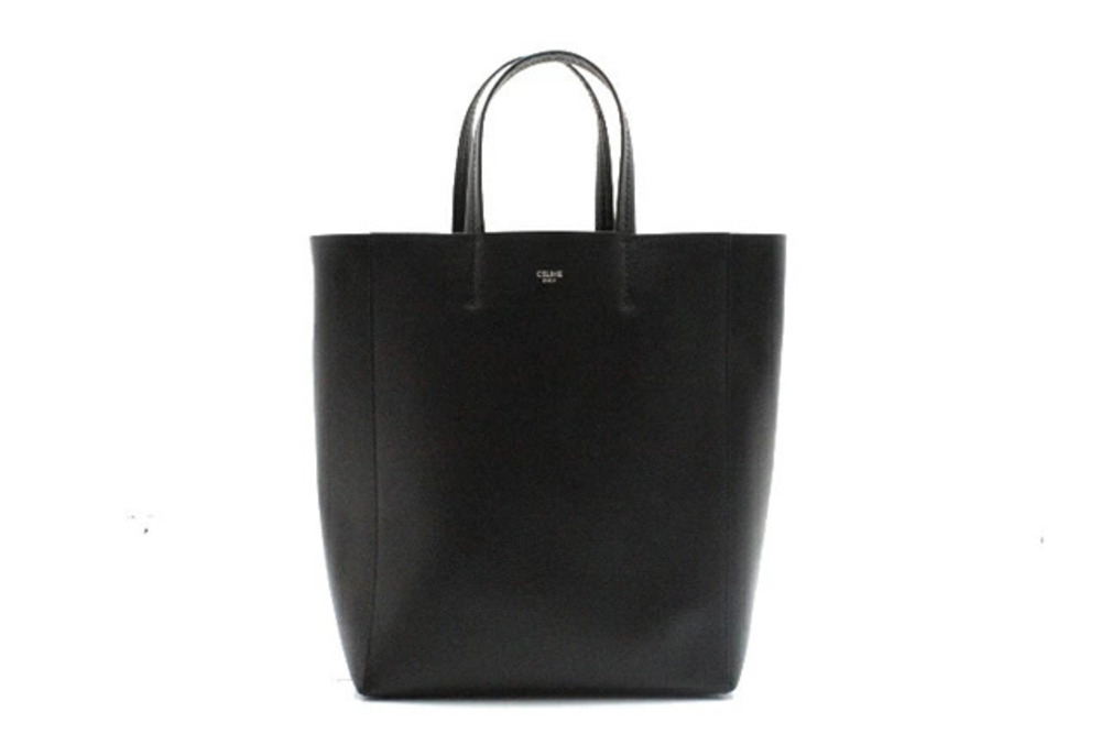 Celine Cabas Tote Bag Black Grained Calfskin